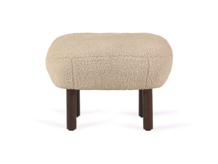 Пуф Lounge Wood бежевого цвета