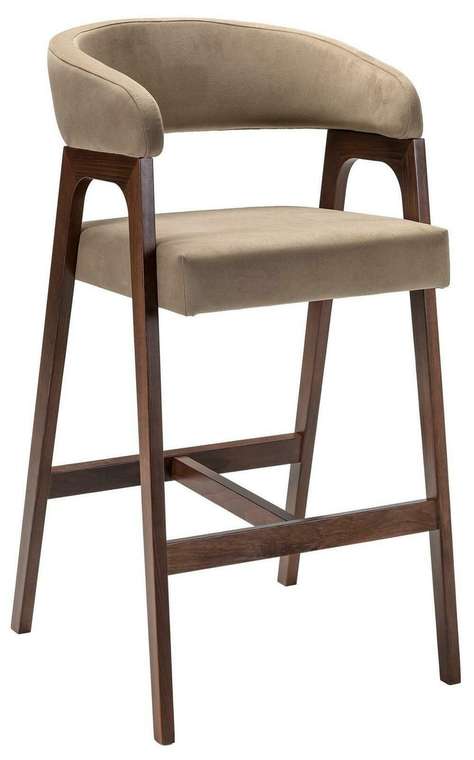 Кресло барное Baxter бежево-коричневого цвета