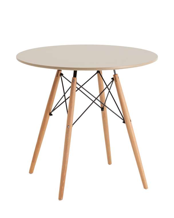 Обеденный стол Dsw Eames бежевого цвета