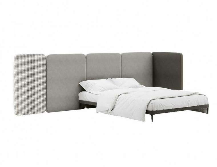 Кровать Licata 140х200 композиция 7 серого цвета