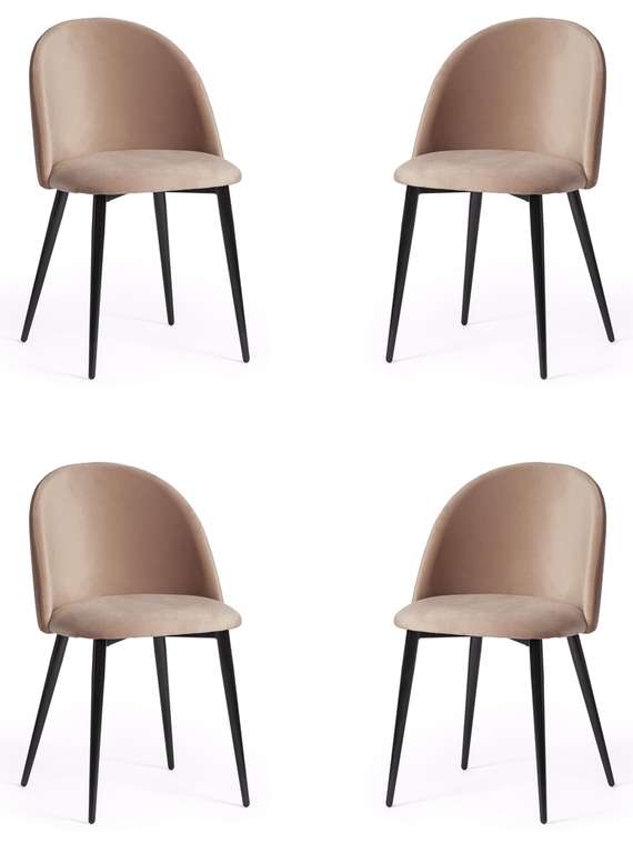 Набор из четырех стульев Monro бежевого цвета