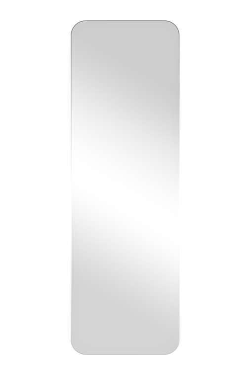 Настенное зеркало в металлической раме цвета хром