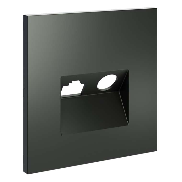 Накладка для розетки TV+RJ45 кат. 6, S70 (титан)