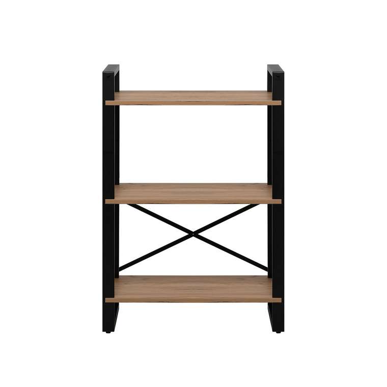 Стеллаж Стилвуд 123 бежево-черного цвета