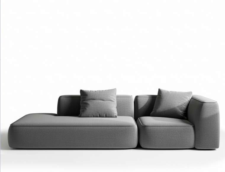 Диван DUO модули ACG размер 267х92х72 серого цвета