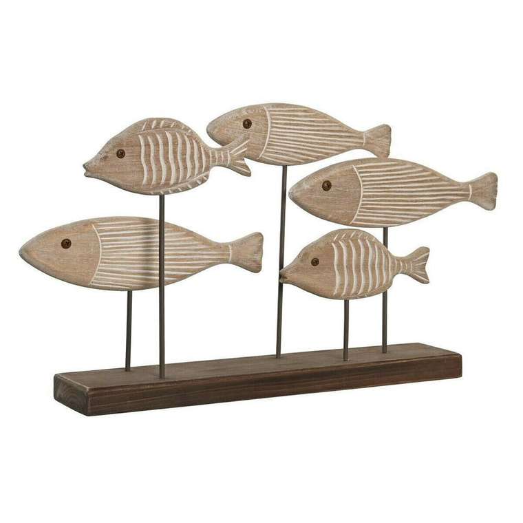 Декоративная фигура 51 x 8 x 27 cm Отделка состаренная Светло-коричневый Спирали
