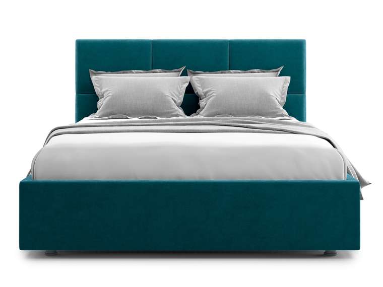 Кровать Bolsena 160х200 сине-зеленого цвета с подъемным механизмом 