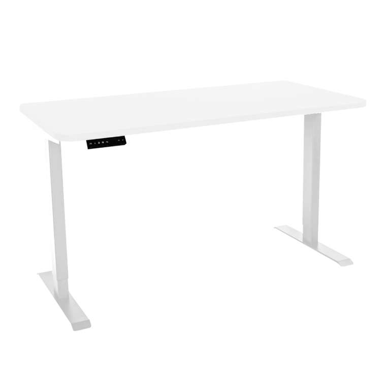 Компьютерный стол 2AR2 120 М с регулировкой высоты белого цвета