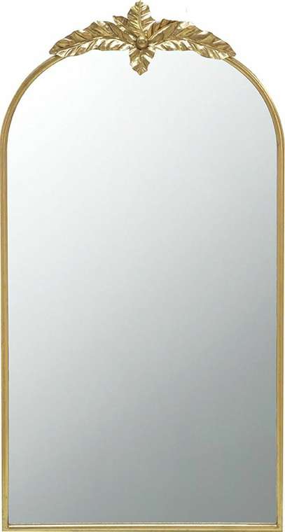 Настенное зеркало 61х107 в металлической раме золотого цвета