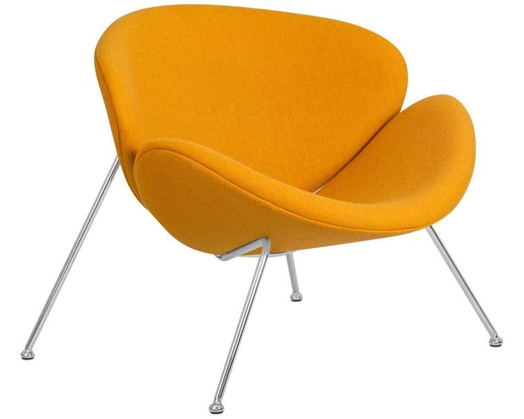 Кресло дизайнерское Emily желтого цвета