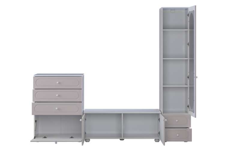 Гостиная Милана К1 бело-бежевого цвета