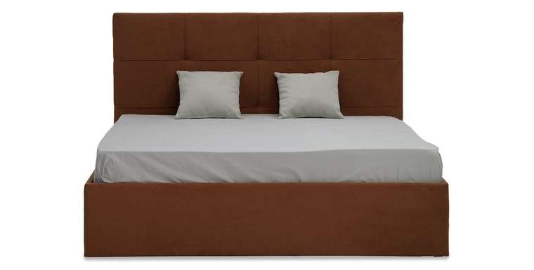 Кровать Келли 140х200 оранжевого цвета без подъемного механизма