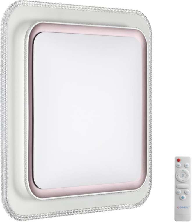 Настенно-потолочный светильник Sonex Losy 7683/EL пластик/темно-коричн. LED 70Вт 3000-6000K 500х500 IP43 пульт ДУ