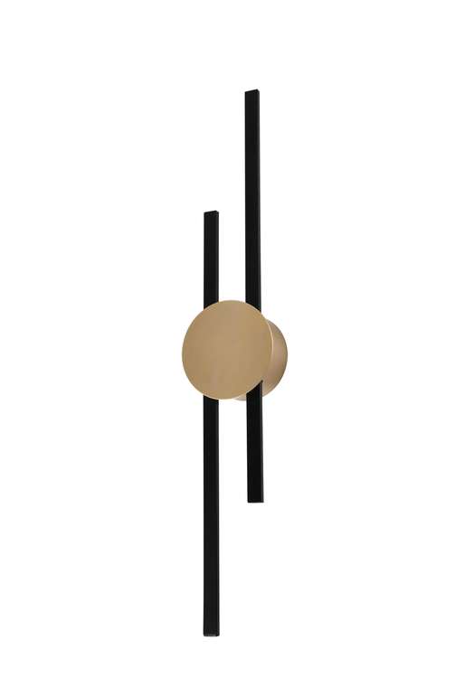 Настенный светодиодный светильник Brescia черно-золотого цвета