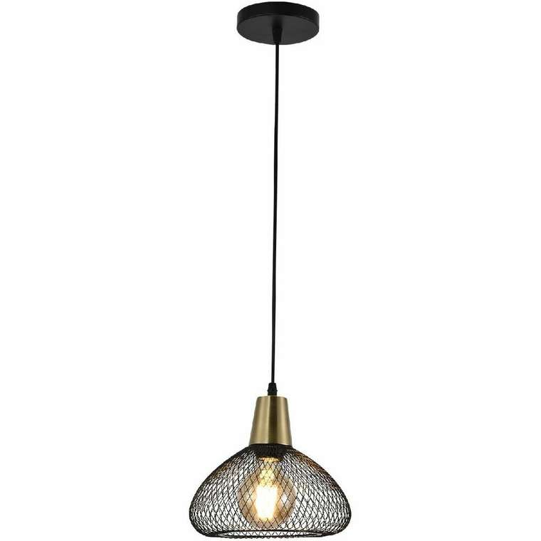 Подвесной светильник 03204-3.9-01 BK+COPPER (металл, цвет черный)