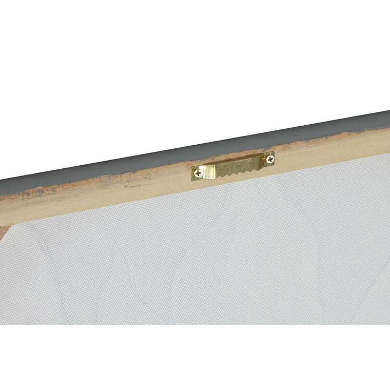 Картина Белый Бежевый Полотно Деревянный MDF Цветок романтик 50 x 2,5 x 50 cm (2 штук)