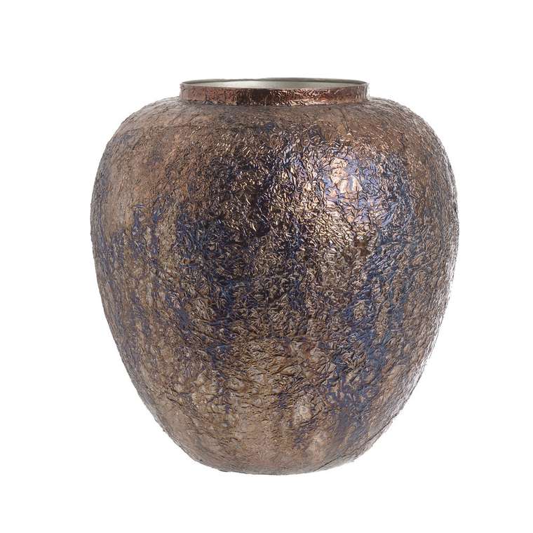 Металлическая ваза медного цвета