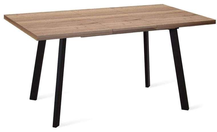 Раздвижной обеденный стол Dikline бежево-черного цвета