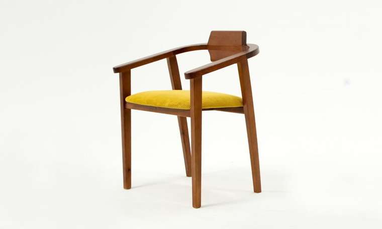 Стул-кресло Челси ПМ коричнево-желтого цвета