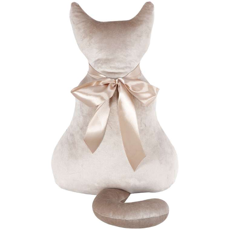 Подушка декоративная Кот Мур бежевого цвета