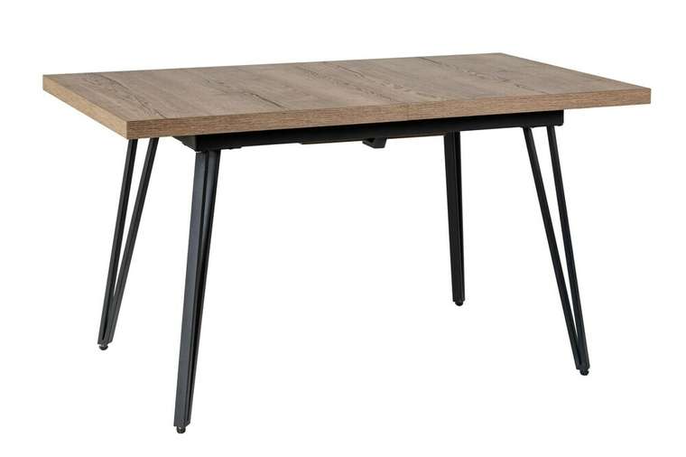 Раздвижной обеденный стол Диего 140 коричнево-черного цвета