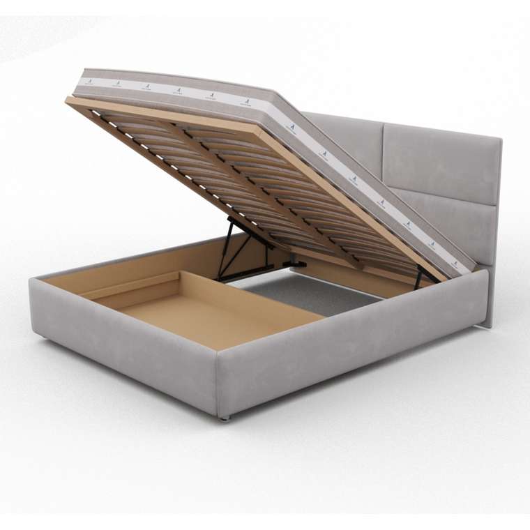 Кровать с подъёмным механизмом Риальто 180х200 светло-серого цвета