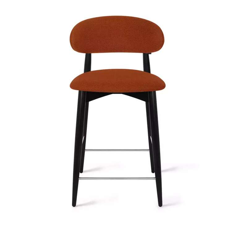 Полубарный стул Paolo черно-коричневого цвета