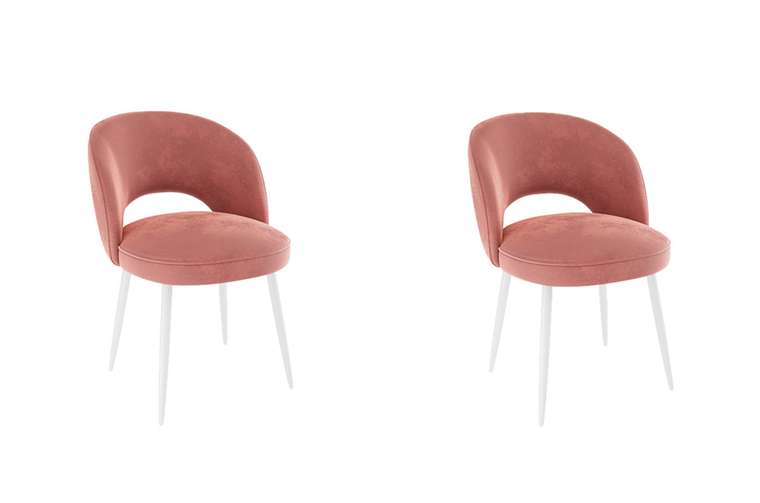 Набор из двух стульев Моли коричнево-розового цвета 