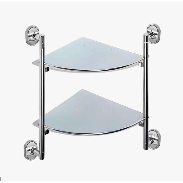 Полка стеклянная угловая D-Lin D262700, хром
