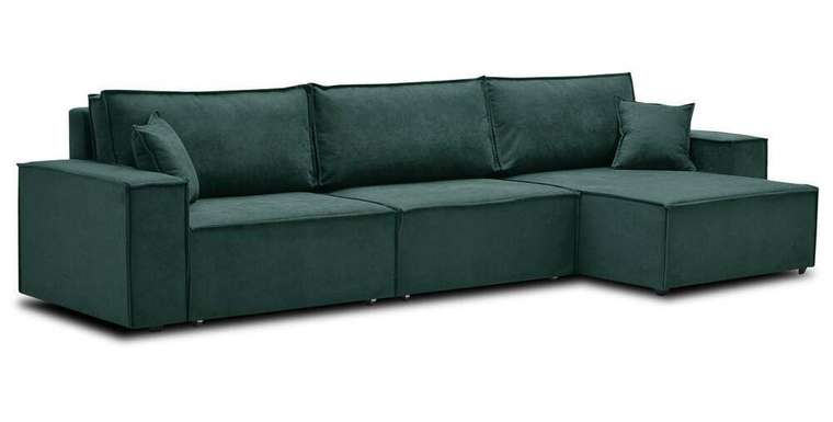 Угловой диван-кровать Фабио MAX зеленого цвета