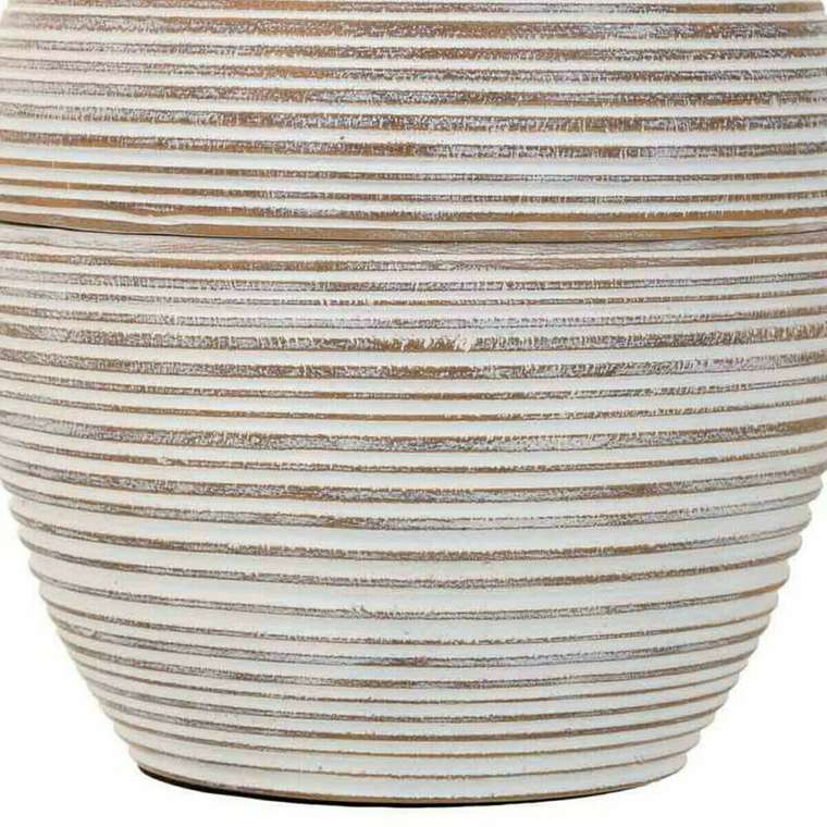Шкатулка Белый полистоун 19 x 23 x 19 cm