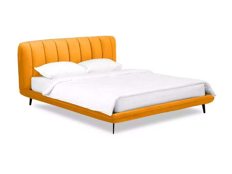 Кровать Amsterdam 160х200 горчичного цвета