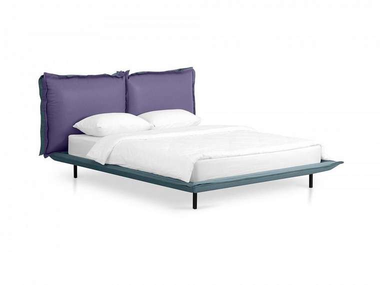 Кровать Barcelona 160х200 фиолетово-бирюзового цвета