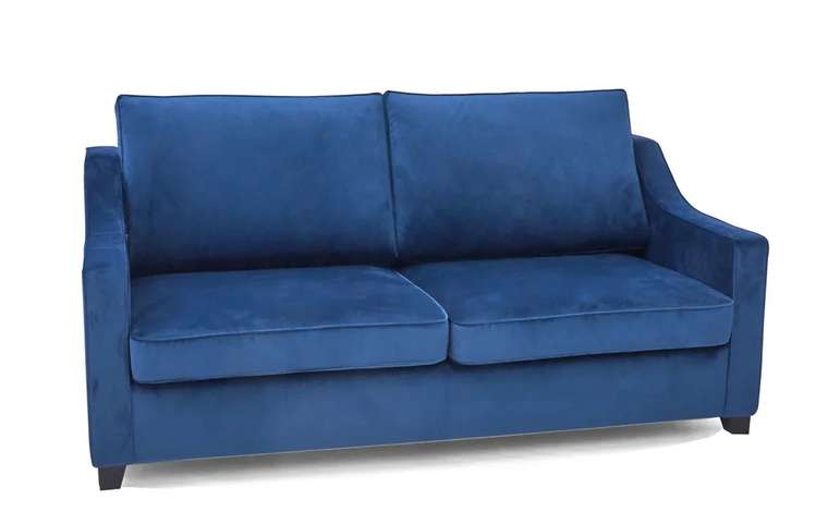 Прямой диван Грегори синего цвета