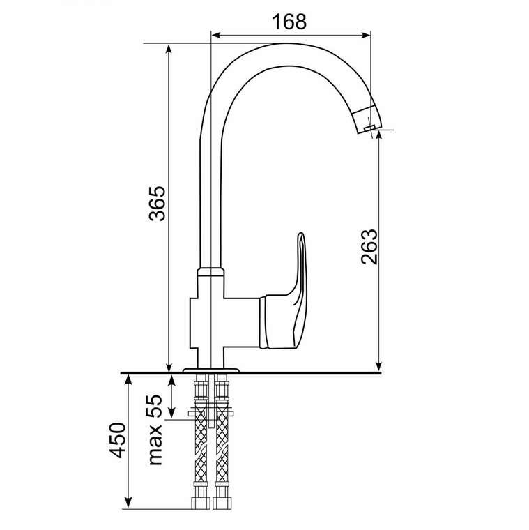 Смеситель для кухни Ulgran UQ-006-03, десерт