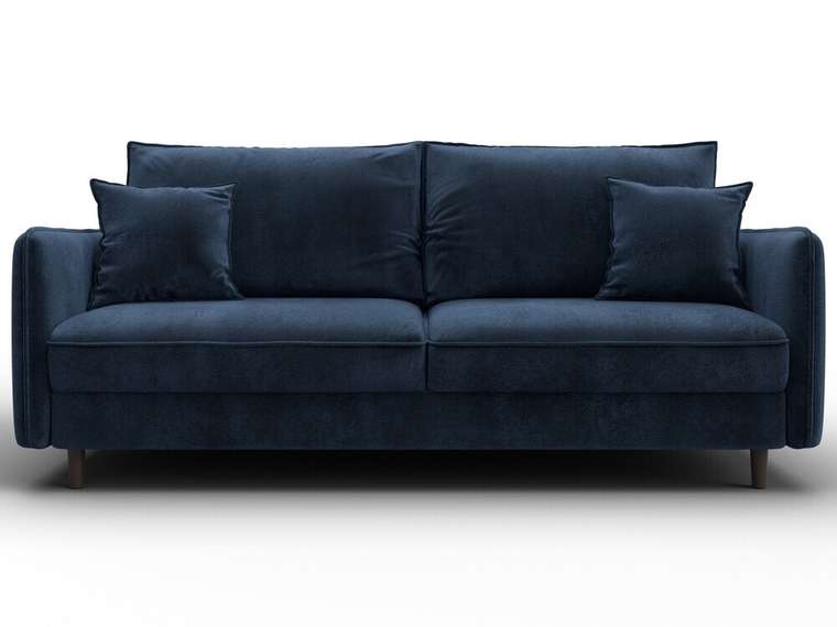 Диван-кровать Лига-064 темно-синего цвета