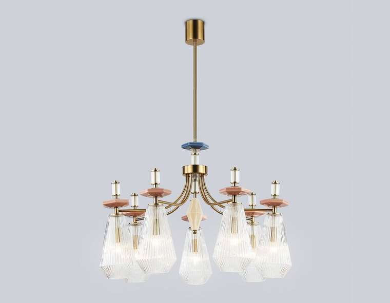 Люстра на штанге Ceramo Modern LH53184 (стекло, цвет прозрачный)