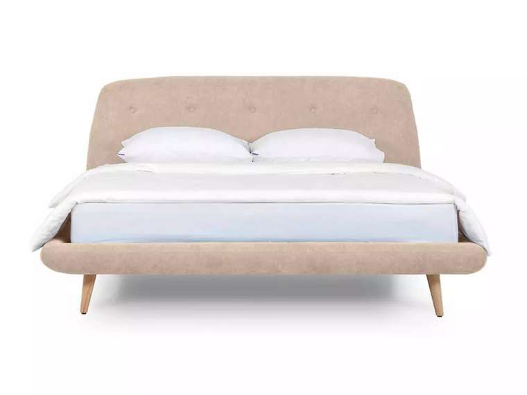 Кровать Loa 160х200 бежевого цвета 