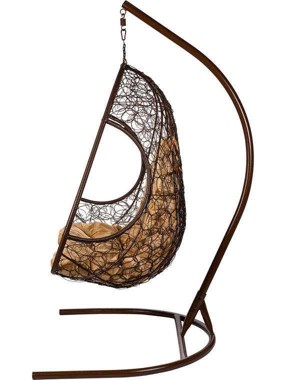 Двойное подвесное кресло Primavera коричневого цвета