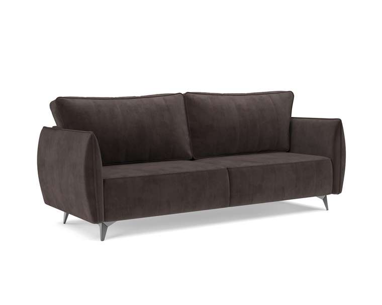 Прямой диван-кровать Осло коричневого цвета