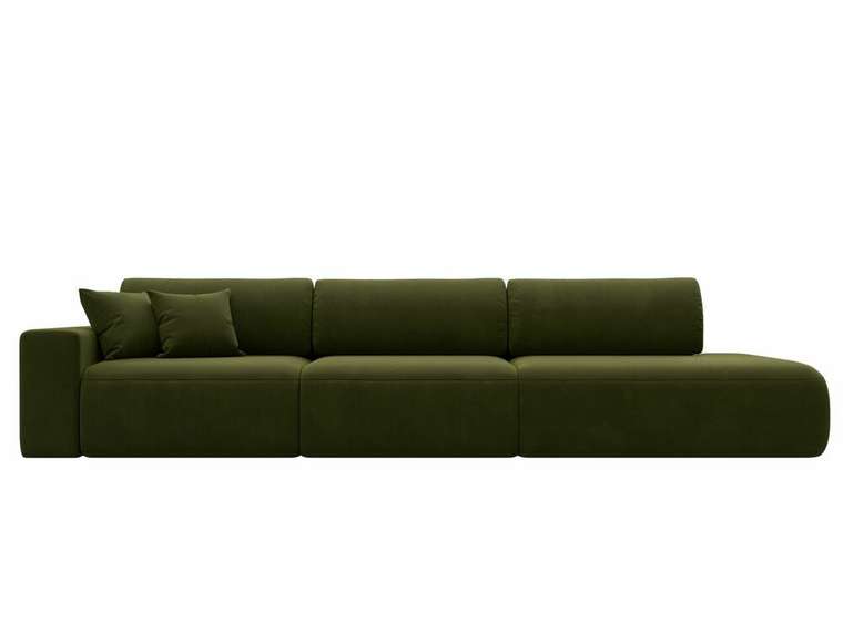 Диван-кровать Лига 036 Модерн Лонг зеленого цвета с левым подлокотником