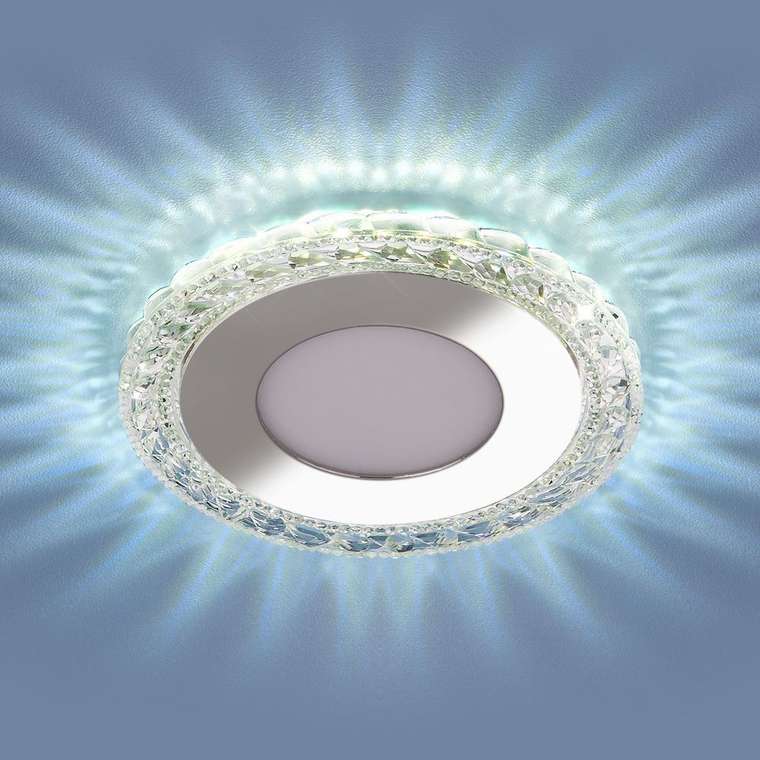 Точечный светильник с LED подсветкой 9909 LED 8W CL прозрачный