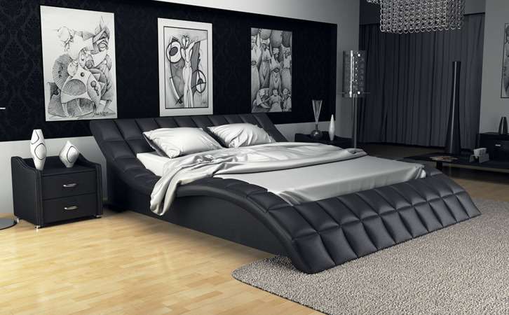 Кровать "Letto GM 03 NEW" с обивкой из экокожи или велюра 180х200 см