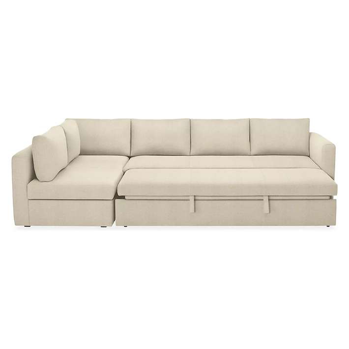Угловой диван-кровать Oxford светло-серого цвета 
