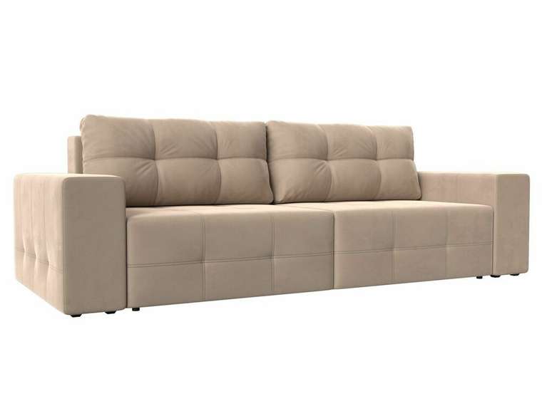 Прямой диван-кровать Перри бежевого цвета