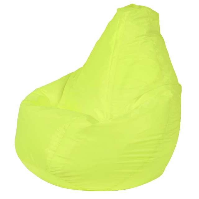 Кресло-мешок Груша L в обивке из ткани оксфорд цвета лайм