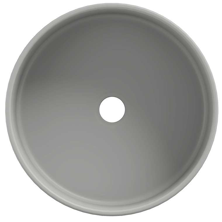 Раковина накладная Aqueduto Espiral круглая серого цвета D40