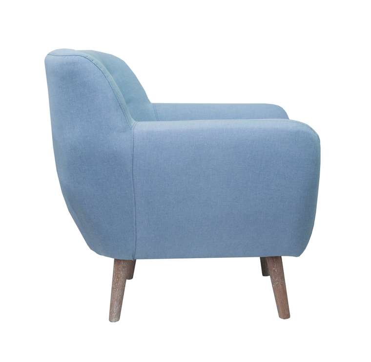 Низкое кресло FULLER BLUE голубого цвета