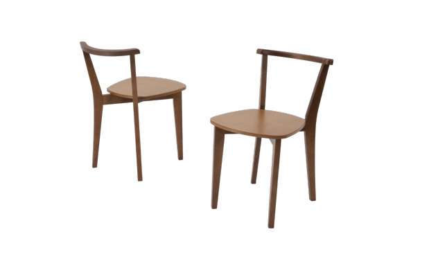Набор из двух стульев Франк коричневого цвета