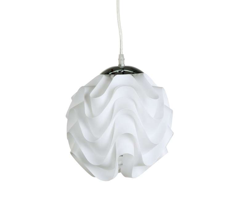Подвесной светильник Ozzy с гофрированным тканевым абажуром